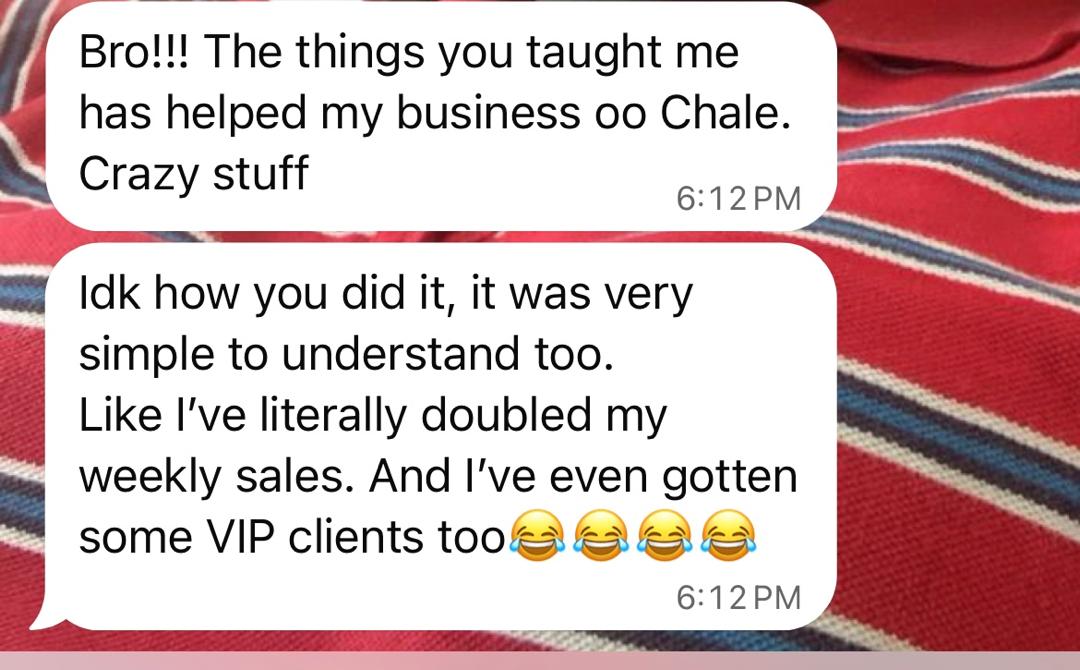 Client testimonial screenshot 3